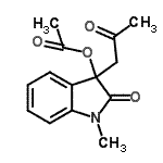 CAS#: 107864-78-8, 1-Methyl-2-Oxo-3-(2-Oxopropyl)-2,3-Dihydro-1H-Indol-3-Yl Acetate