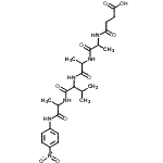 CAS 登录号：108322-03-8， N-(3-羧基丙酰)丙氨酰丙氨酰缬氨酰-N-(4-硝基苯基)丙氨酰胺