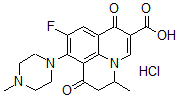 CAS#: 108405-58-9, 9-Fluoro-6,7-Dihydro-5-Methyl-8-(4-Methyl-1-Piperazinyl)-1,7-Dioxo-1H,5H-Benzo(ij)Quinolizine-2-Carboxylic Acid Monohydrochloride