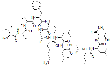 CAS 登录号：108567-69-7， L-异亮氨酰-L-缬氨酰-L-脯氨酰-L-苯丙氨酰-L-亮氨酰甘氨酰-L-赖氨酰-L-亮氨酰-L-亮氨酰甘氨酰-L-亮氨酰-L-亮氨酰-L-苏氨酰胺