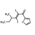 CAS 登录号：108615-80-1， (2E)-2,3-二氟-1-(2-呋喃基)-4-甲基-2-己烯-1-酮