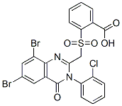 CAS#: 108659-81-0, 2-[[6,8-Dibromo-3-(2-Chlorophenyl)-4-Oxoquinazolin-2-Yl]Methylsulfonyl]Benzoic Acid