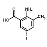 CAS 登录号：108857-24-5， 2-氨基-5-碘-3-甲基苯甲酸