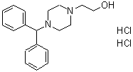 CAS 登录号：108983-83-1， 2-[4-(二苯基甲基)-1-哌嗪基]乙醇二盐酸盐
