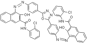 CAS#: 109299-00-5, 4,4'-{1,3,4-Oxadiazole-2,5-Diylbis[4,1-Phenylene(Z)-2,1-Diazenediyl]}Bis[N-(2-Chlorophenyl)-3-Hydroxy-2-Naphthamide]