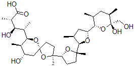 CAS#: 109345-56-4, (2S,3R,4S)-3-Hydroxy-4-[(2S,5R,7S,8R,9S)-9-Hydroxy-2-[(2R,5S)-5-[(2R,3S,5R)-5-[(2S,3S,5R,6R)-6-Hydroxy-6-(Hydroxymethyl)-3,5-Dimethyloxan-2-Yl]-3-Methyloxolan-2-Yl]-5-Methyloxolan-2-Yl]-2,8-Dimethyl-1,6-Dioxaspiro[4.5]Decan-7-Yl]-2-Methylpentanoic Acid