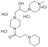 CAS 登录号：109376-96-7， 1-[4-[2-羟基-3-(4-甲基哌嗪-1-基)丙基]哌嗪-1-基]-3-哌啶-1-基丙-1-酮四盐酸盐