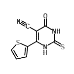 CAS#: 109532-65-2, 4-Oxo-6-(2-Thienyl)-2-Thioxo-1,2,3,4-Tetrahydro-5-Pyrimidinecarbonitrile