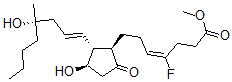 CAS 登录号：109976-45-6， (E)-4-氟-7-[(1R,2R,3R)-3-羟基-2-[(E,4S)-4-羟基-4-甲基辛-1-烯基]-5-氧代环戊基]庚-4-烯酸甲酯