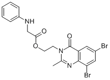 CAS#: 110022-76-9, 2-(6,8-Dibromo-2-Methyl-4-Oxoquinazolin-3-Yl)Ethyl 2-(Phenylamino)Acetate