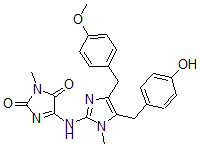 CAS#: 110189-06-5, 5-[[5-[(4-Hydroxyphenyl)Methyl]-4-[(4-Methoxyphenyl)Methyl]-1-Methylimidazol-2-Yl]Amino]-3-Methylimidazole-2,4-Dione
