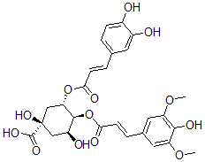 CAS#: 110241-35-5, (1S,3S,4S,5S)-3-[(E)-3-(3,4-Dihydroxyphenyl)Prop-2-Enoyl]Oxy-1,5-Dihydroxy-4-[(E)-3-(4-Hydroxy-3,5-Dimethoxyphenyl)Prop-2-Enoyl]Oxycyclohexane-1-Carboxylic Acid