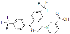CAS#: 110283-79-9, 1-[2-[Bis[4-(Trifluoromethyl)Phenyl]Methoxy]Ethyl]-5,6-Dihydro-2H-Pyridine-3-Carboxylic Acid