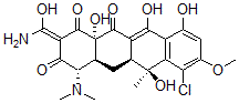 CAS#: 110298-63-0, (4S-(4alpha,4aalpha,5aalpha,6beta,12aalpha))-7-Chloro-4-(dimethylamino)-1,4,4a,5,5a,6,11,12a-octahydro-3,6,10,12,12a-pentahydroxy-8-methoxy-6-methyl-1,11-dioxo-2-Naphthacenecarboxamide