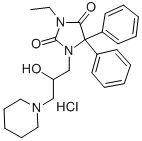CAS#: 110427-55-9, 3-Ethyl-1-(2-Hydroxy-3-Piperidin-1-Ium-1-Ylpropyl)-5,5-Diphenylimidazolidine-2,4-Dione Chloride