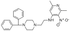 CAS#: 110629-41-9, N-[2-[4-[Di(Phenyl)Methyl]Piperazin-1-Yl]Ethyl]-2,6-Dimethyl-3-Nitropyridin-4-Amine