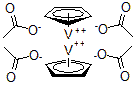 CAS 登录号：11077-92-2， 四(m-乙酸)二-p-环戊二烯基二钒