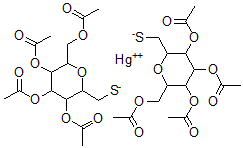 CAS 登录号：110913-60-5， 二(2,6-脱水-1-硫代-甘油-甘露-庚糖醇 1,3,4,5-四乙酸酯)汞(II)
