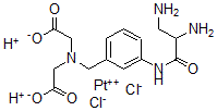 CAS 登录号：110947-34-7， 二氯-(3-(亚甲基亚胺二乙酸)苯基-(2',3'-二氨基丙酰胺))铂(II)