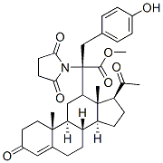 CAS#: 110988-79-9, [(10R,12S,13S,17S)-17-Acetyl-10,13-Dimethyl-3-Oxo-1,2,6,7,8,9,11,12,14,15,16,17-Dodecahydrocyclopenta[a]Phenanthren-12-Yl] 4-[[(2S)-3-(4-Hydroxyphenyl)-1-Methoxy-1-Oxopropan-2-Yl]Amino]-4-Oxobutanoate