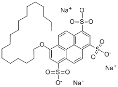 CAS 登录号：111024-84-1， 8-(十八烷氧基)-1,3,6-芘三磺酸钠盐(1:3)