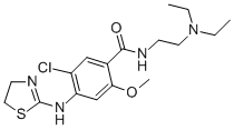 CAS 登录号:111049-32-2, 5-氯-N-(2-二乙基氨基乙基)-4-(4,5-二氢-1,3-噻唑-2-基氨基)-2-甲氧基苯甲酰胺