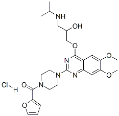 CAS#: 111218-83-8, Furan-2-Yl-[4-[4-[2-Hydroxy-3-(Propan-2-Ylamino)Propoxy]-6,7-Dimethoxyquinazolin-2-Yl]Piperazin-1-Yl]Methanone Hydrochloride