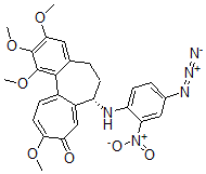 CAS 登录号：111348-67-5， (7S)-7-[(4-叠氮基-2-硝基苯基)氨基]-1,2,3,10-四甲氧基-6,7-二氢-5H-苯并[g]庚搭烯-9-酮