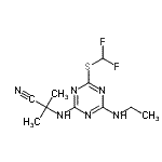 CAS 登录号：111509-08-1， 2-({4-[(二氟甲基)硫基]-6-(乙基氨基)-1,3,5-三嗪-2-基}氨基)-2-甲基丙腈