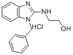 CAS 登录号：111678-90-1， 1-苄基-2-(2-羟基乙基氨基)苯并咪唑盐酸盐