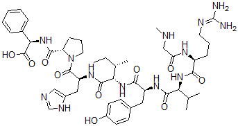 CAS#: 111821-46-6, 1-(N-Methylglycine)-5-L-isoleucine-8-(D-2-phenylglycine)angiotensin II