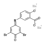 CAS 登录号：112147-27-0， 二钠5-[(3,5-二溴-4-氧代-2,5-环己二烯-1-亚基)氨基]-2-氧代苯甲酸酯