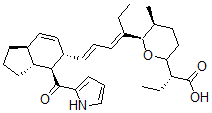 CAS#: 112303-17-0, (3aR-(3aalpha,4alpha,5alpha(1E(2R*(R*),5S*,6R*),3E),7abeta))-alpha-Ethyl-6-(1-ethyl-4-(2,3,3a,4,5,7a-hexahydro-4-(1H-pyrrol-2-ylcarbonyl)-1H-inden-5-yl)-1,3-butadienyl)tetrahydro-5-methyl-2H-pyran-2-acetic acid