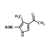 CAS 登录号：112381-10-9， 4-乙酰基-3-甲基-1H-吡咯-2-甲腈