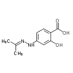 CAS 登录号：112599-94-7， 2-羟基-4-(2-异亚丙基肼基)苯甲酸