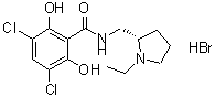 CAS#: 113310-88-6, 3,5-Dichloro-N-{[(2S)-1-Ethyl-2-Pyrrolidinyl]Methyl}-2,6-Dihydroxybenzamide Hydrobromide (1:1)