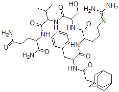 CAS#: 113584-00-2, 2-[[2-[[2-[[2-[[2-[[2-(1-Adamantyl)Acetyl]Amino]-3-Phenylpropanoyl]Amino]-5-(Diaminomethylideneamino)Pentanoyl]Amino]-3-Hydroxypropanoyl]Amino]-3-Methylbutanoyl]Amino]Pentanediamide