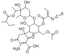 CAS#: 113603-74-0, 5-[6-(Acetyloxymethyl)-4-[4,5-Dihydroxy-6-Methyl-5-[1-(2-Methylbutanoyloxy)Ethyl]Oxan-2-Yl]Oxy-3-Hydroxy-5-[(E)-2-Isothiocyanatobut-2-Enoyl]Oxyoxan-2-Yl]-2-Amino-5-Hydroxy-3,6-Dioxocyclohexene-1-Carboxylic Acid