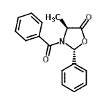 CAS 登录号：113806-28-3， (2R,4S)-3-苯甲酰基-4-甲基-2-苯基-1,3-恶唑烷-5-酮