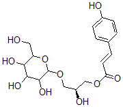 CAS#: 114420-66-5, (E)-3-(4-Hydroxyphenyl)Propenoic Acid (2S)-3-(beta-D-Glucopyranosyloxy)-2-Hydroxypropyl Ester
