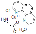 CAS 登录号：114557-68-5， 氯(甘氨酰酸基)(1,10-菲咯啉)铜(II)
