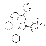 CAS#: 114751-47-2, 2-Methyl-2-Propanyl 4-(Dicyclohexylphosphino)-2-[(Diphenylphosphino)Methyl]-1-Pyrrolidinecarboxylate