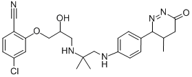 CAS#: 114856-44-9, 4-Chloro-2-[2-Hydroxy-3-[[2-Methyl-1-[[4-(4-Methyl-6-Oxo-4,5-Dihydro-1H-Pyridazin-3-Yl)Phenyl]Amino]Propan-2-Yl]Amino]Propoxy]Benzonitrile
