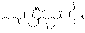 CAS#: 115044-69-4, N-(3-Methylpentanoyl)Leucylthreonylthreonyl-N-Methylmethioninamide