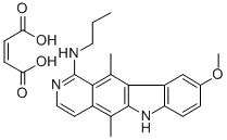 CAS#: 115464-65-8, 5,11-Dimethyl-9-Methoxy-N-Propyl-6H-Pyrido(4,3-b)Carbazol-1-Amine Maleate