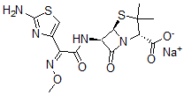 CAS#: 115570-69-9, Sodium (2S,5R,6R)-6-[[(2Z)-2-(2-amino-1,3-thiazol-4-yl)-2-methoxyimino-ethanoyl]amino]-3,3-dimethyl-7-oxo-4-thia-1-azabicyclo[3.2.0]heptane-2-carboxylate