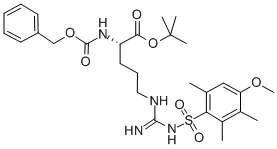 CAS#: 115608-60-1, N5-[Imino[[(4-Methoxy-2,3,6-Trimethylphenyl)Sulfonyl]Amino]Methyl]-N2-[(Phenylmethoxy)Carbonyl]-L-Ornithine 1,1-Dimethylethyl Ester