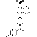 CAS 登录号：115687-05-3， (4-氯苯基)[4-(8-硝基-5-喹啉基)-1-哌嗪基]甲酮