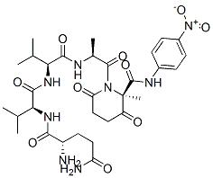 CAS#: 115700-57-7, 4-[[(2S)-5-Amino-1-[[(2S)-3-Methyl-1-[[(2S)-3-Methyl-1-[[(2S)-1-[[(2S)-2-[(4-Nitrophenyl)Amino]Propanoyl]Amino]-1-Oxopropan-2-Yl]Amino]-1-Oxobutan-2-Yl]Amino]-1-Oxobutan-2-Yl]Amino]-1,5-Dioxopentan-2-Yl]Amino]-4-Oxobutanoic Acid