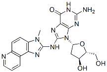 CAS#: 115747-35-8, 2-Amino-9-[(2R,4S,5R)-4-Hydroxy-5-(Hydroxymethyl)Oxolan-2-Yl]-8-[(3-Methylpyrido[3,2-e]Benzimidazol-2-Yl)Amino]-3H-Purin-6-One